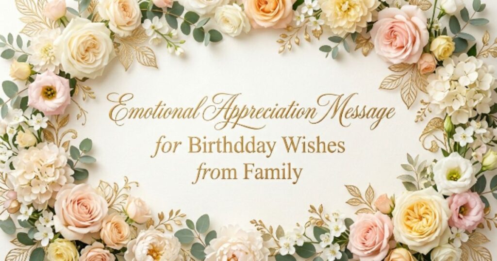 Emotional Appreciation Message for Birthday Wishes from Family