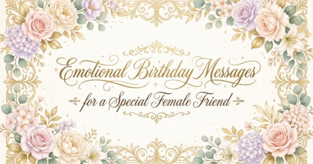 Emotional Birthday Messages for a Special Female Friend