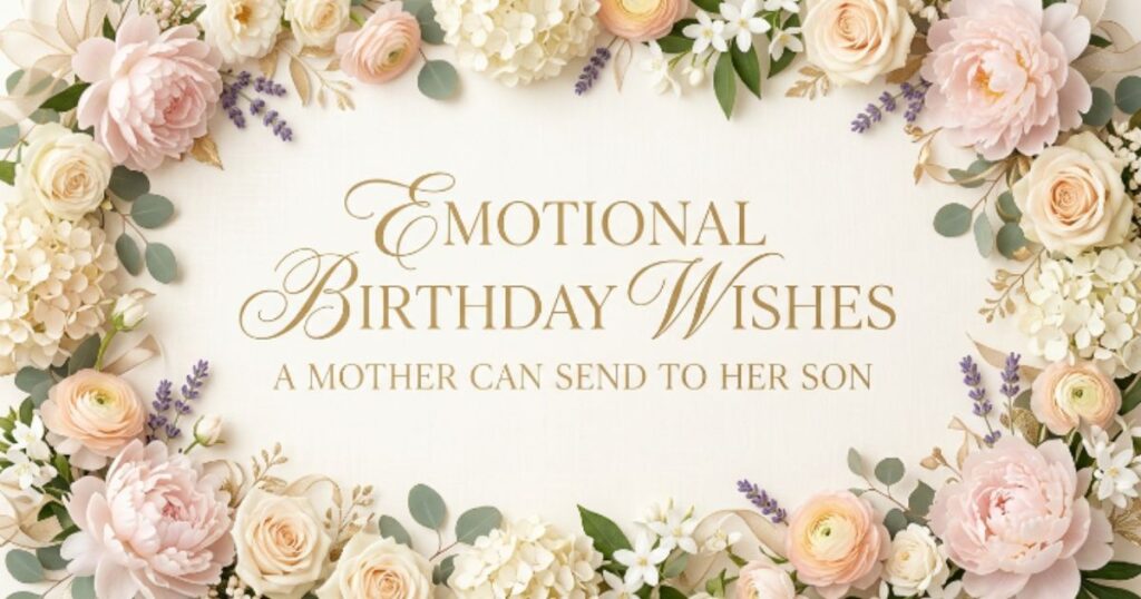 Emotional Birthday Wishes a Mother Can Send to Her Son