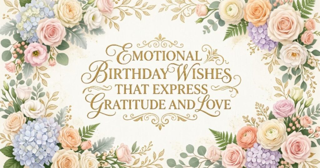 Emotional Birthday Wishes That Express Gratitude and Love