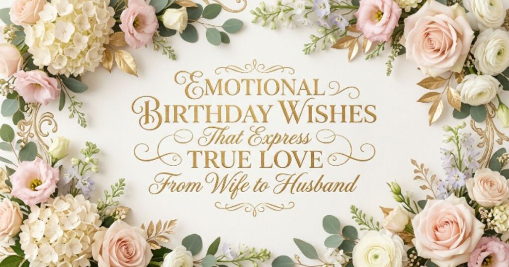 Emotional Birthday Wishes That Express True Love from Wife to Husband