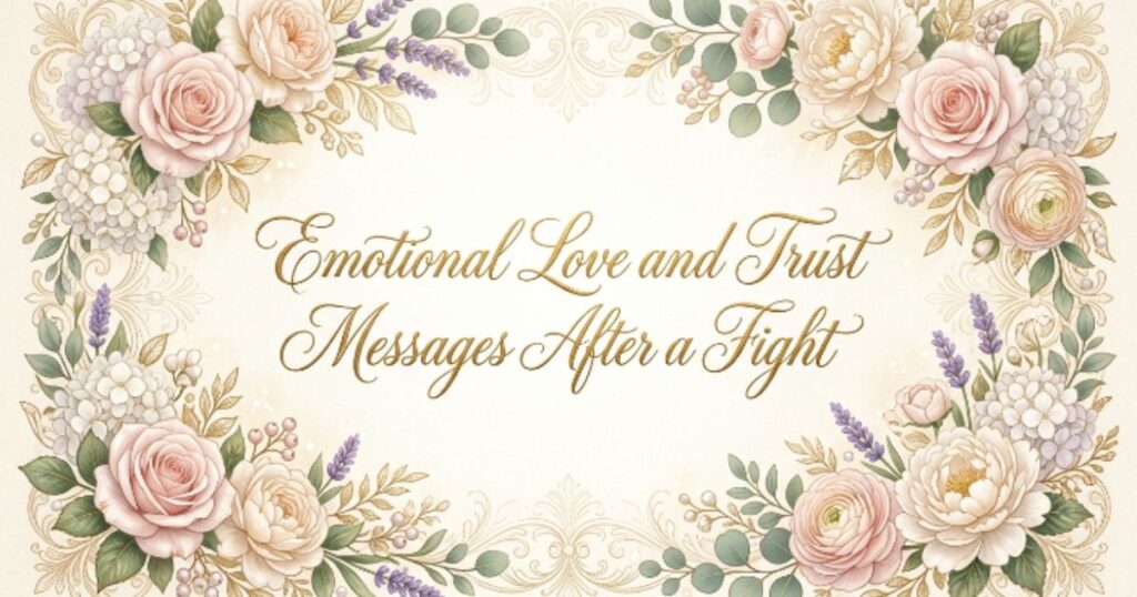 Emotional Love and Trust Messages After a Fight
