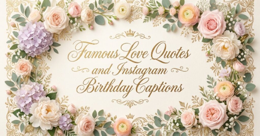 Famous Love Quotes and Instagram Birthday Captions