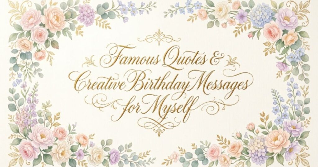 Famous Quotes & Creative Birthday Messages for Myself