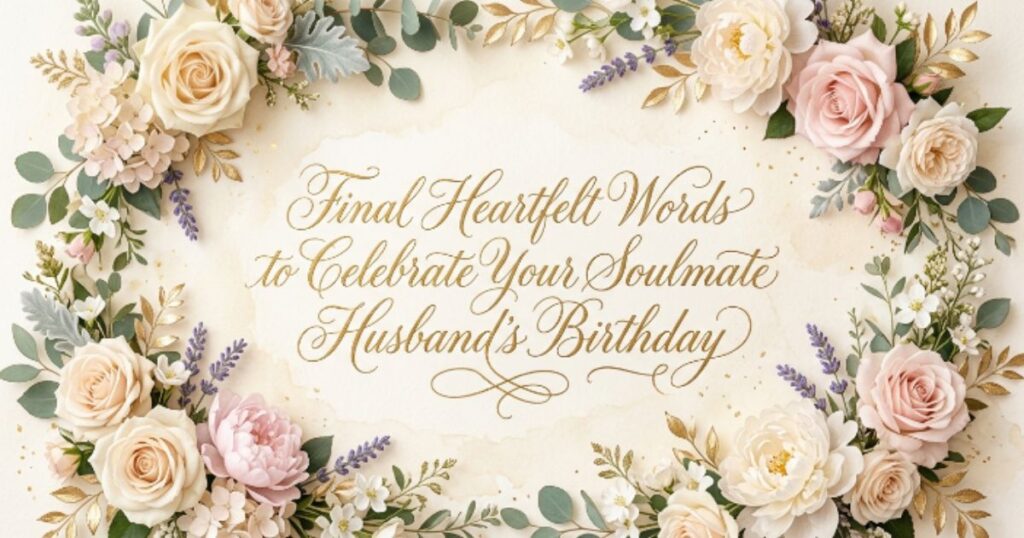 Final Heartfelt Words to Celebrate Your Soulmate Husband’s Birthday