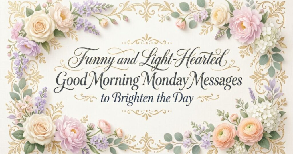 Funny and Light-Hearted Good Morning Monday Messages to Brighten the Day