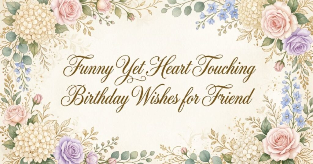 Funny Yet Heart Touching Birthday Wishes for Friend