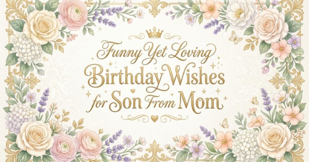 Funny Yet Loving Birthday Wishes for Son From Mom