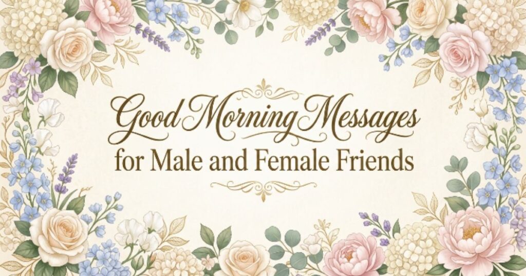 Good Morning Messages for Male and Female Friends