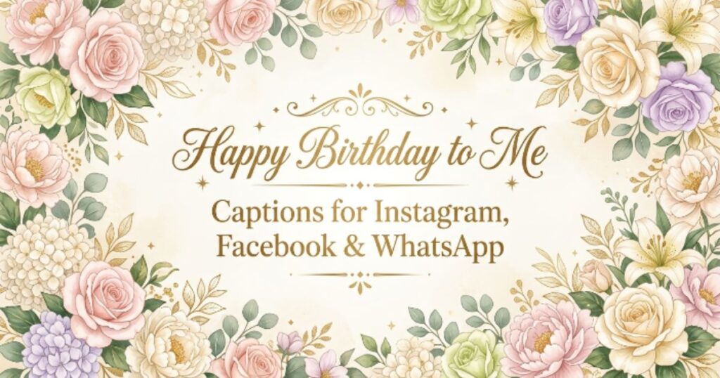 Happy Birthday to Me Captions for Instagram, Facebook & WhatsApp