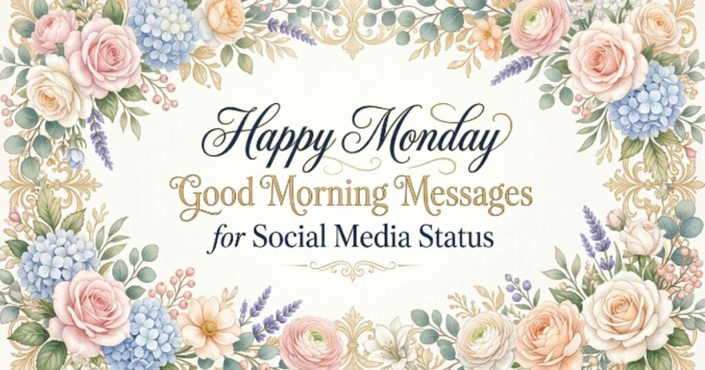 Happy Monday Good Morning Messages for Social Media Status