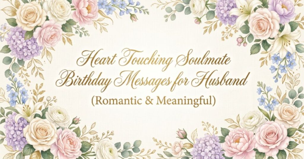 Heart Touching Soulmate Birthday Messages for Husband (Romantic & Meaningful)