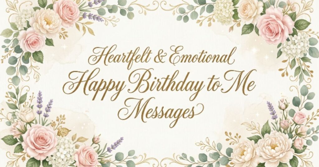 Heartfelt & Emotional Happy Birthday to Me Messages