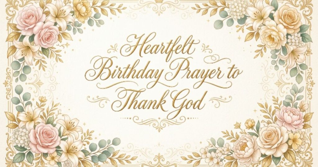 Heartfelt Birthday Prayer to Thank God