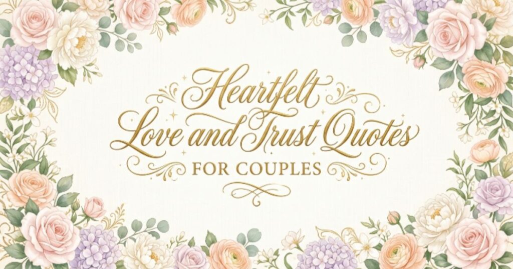 Heartfelt Love and Trust Quotes for Couples