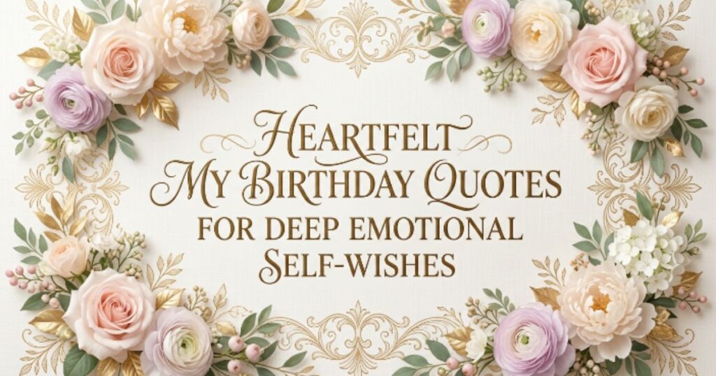 Heartfelt My Birthday Quotes for Deep Emotional Self-Wishes