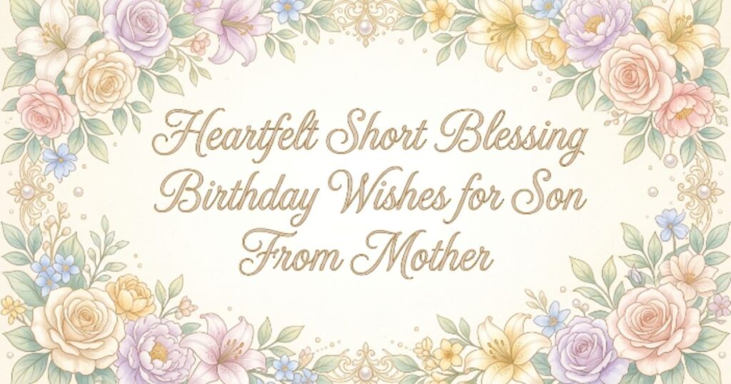 Heartfelt Short Blessing Birthday Wishes for Son From Mother