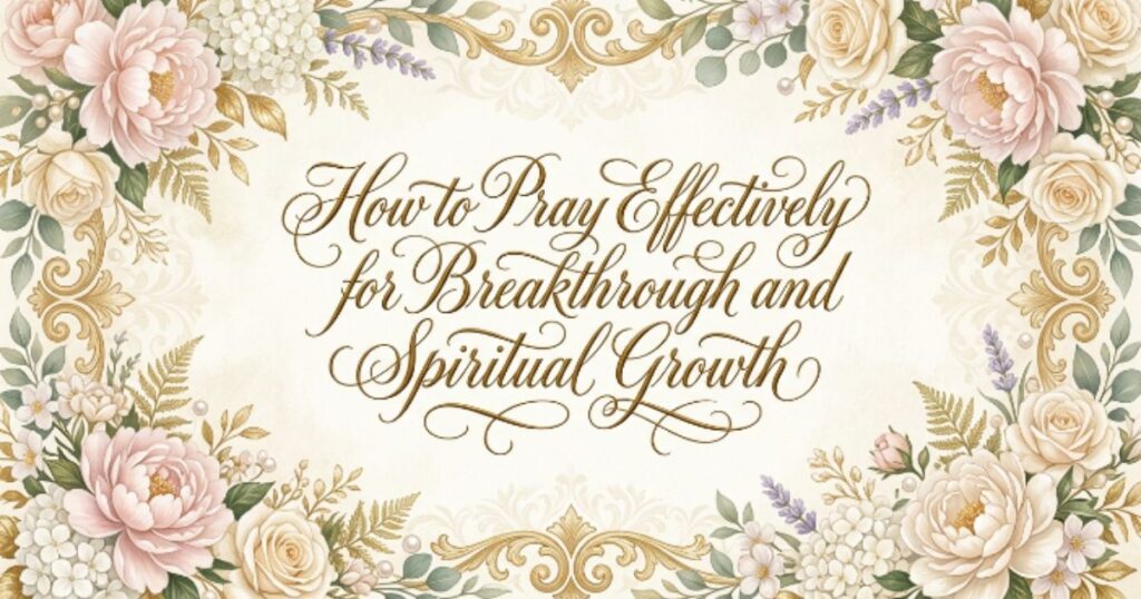 How to Pray Effectively for Breakthrough and Spiritual Growth