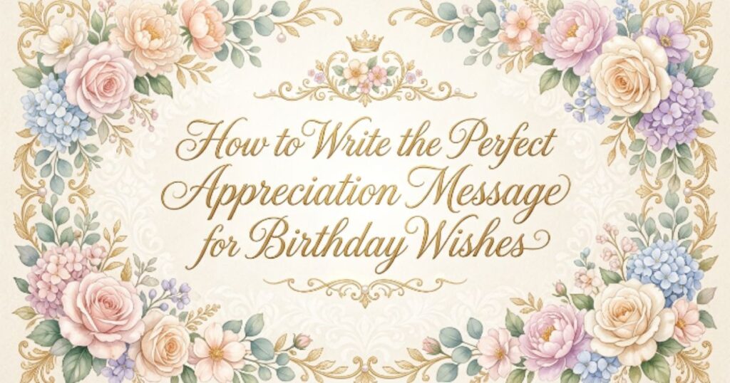 How to Write the Perfect Appreciation Message for Birthday Wishes