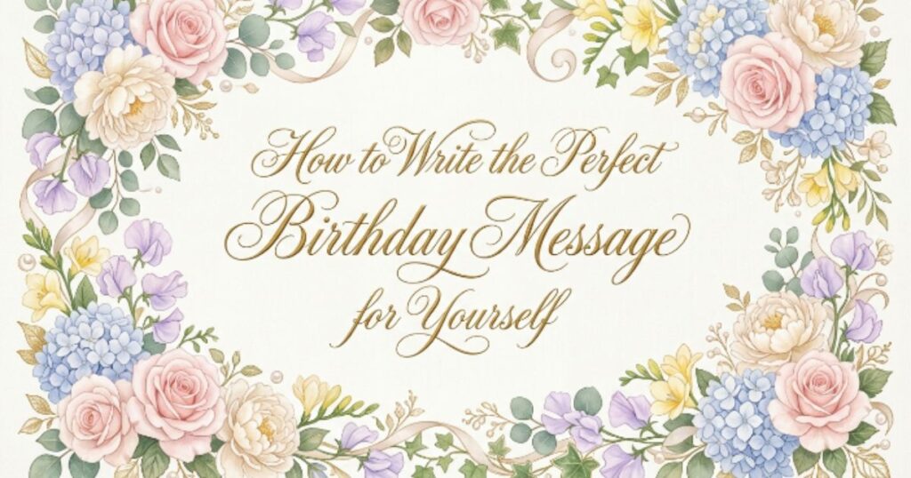 How to Write the Perfect Birthday Message for Yourself