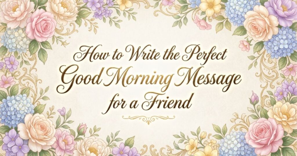 How to Write the Perfect Good Morning Message for a Friend