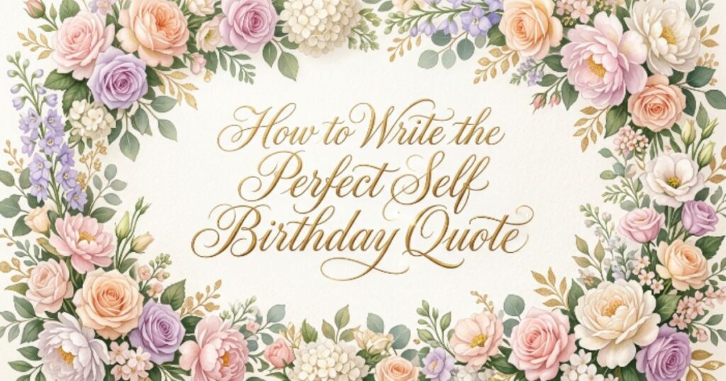 How to Write the Perfect Self Birthday Quote