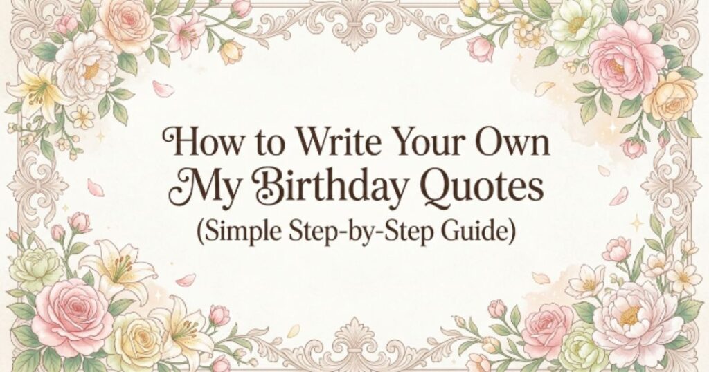 How to Write Your Own My Birthday Quotes (Simple Step-by-Step Guide)