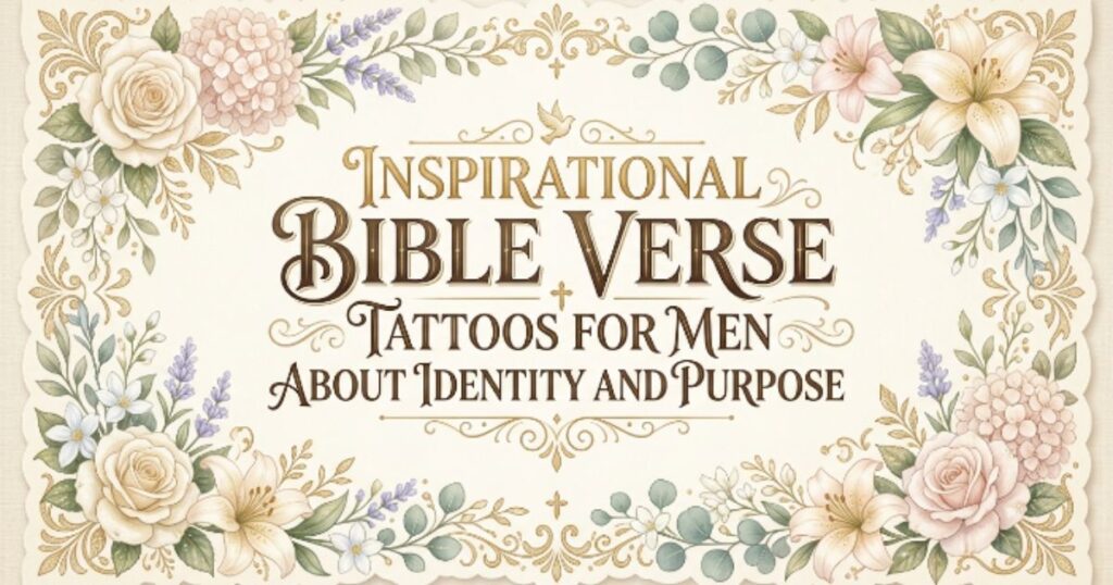 Inspirational Bible Verse Tattoos for Men About Identity and Purpose