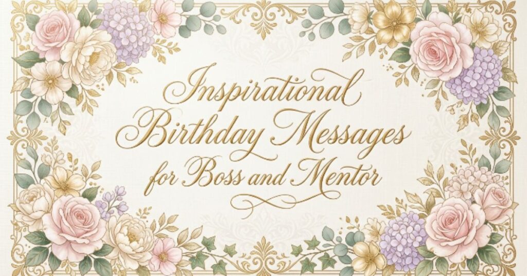 Inspirational Birthday Messages for Boss and Mentor