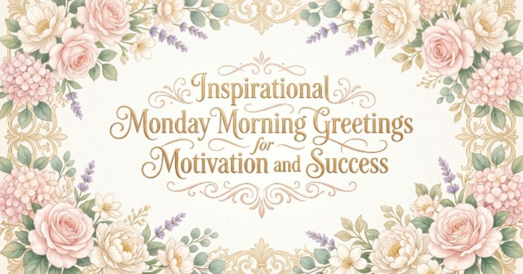 Inspirational Monday Morning Greetings for Motivation and Success