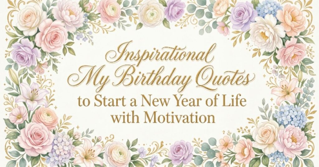 Inspirational My Birthday Quotes to Start a New Year of Life with Motivation