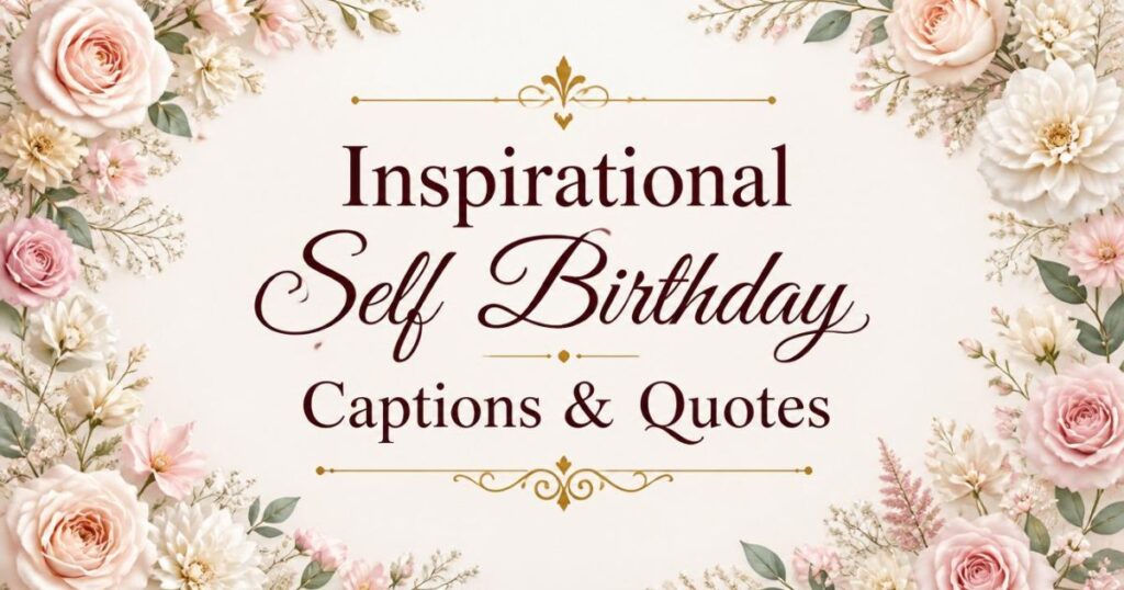 Inspirational Self Birthday Captions & Quotes