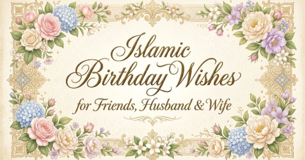 Islamic Birthday Wishes for Friends, Husband & Wife