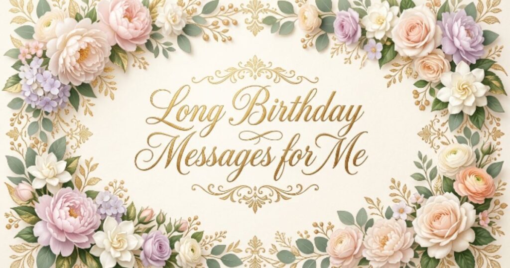 Long Birthday Messages for Me