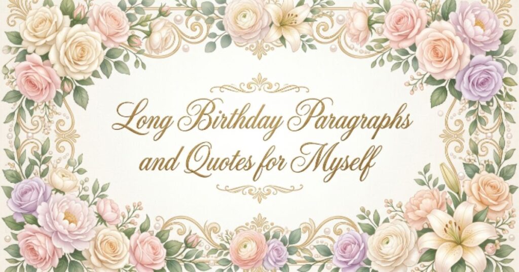 Long Birthday Paragraphs and Quotes for Myself