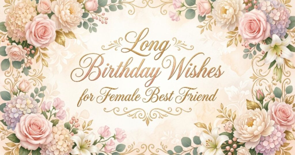 Long Birthday Wishes for Female Best Friend