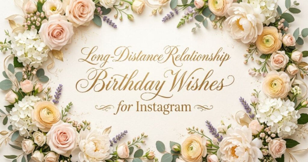 Long-Distance Relationship Birthday Wishes for Instagram