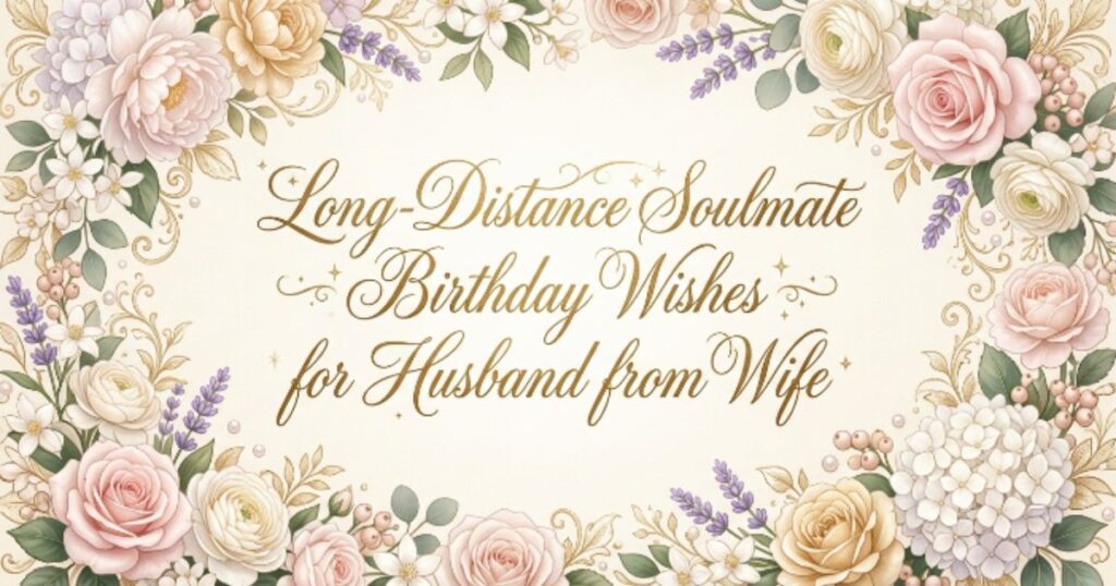 Long-Distance Soulmate Birthday Wishes for Husband from Wife