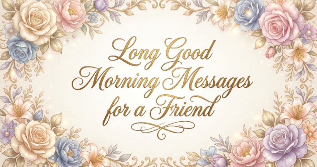 Long Good Morning Messages for a Friend