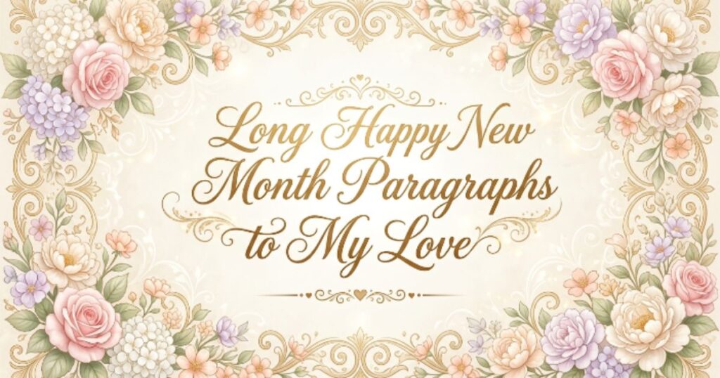 Long Happy New Month Paragraphs to My Love