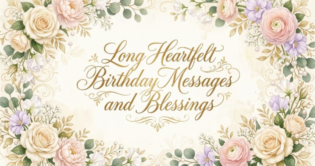 Long Heartfelt Birthday Messages and Blessings