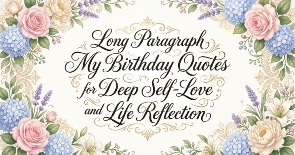 Long Paragraph My Birthday Quotes for Deep Self-Love and Life Reflection