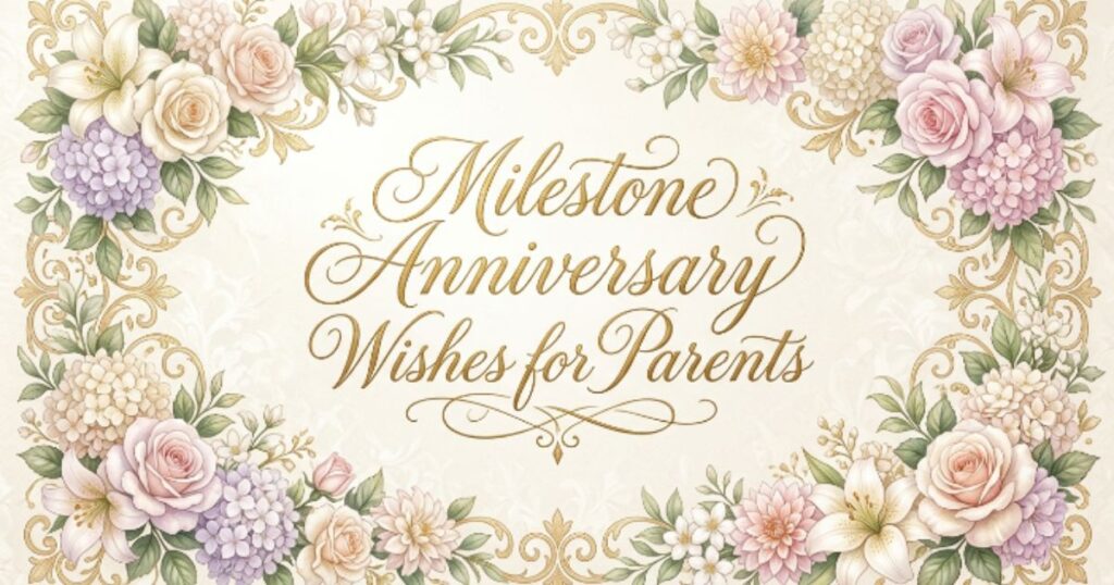 Milestone Anniversary Wishes for Parents