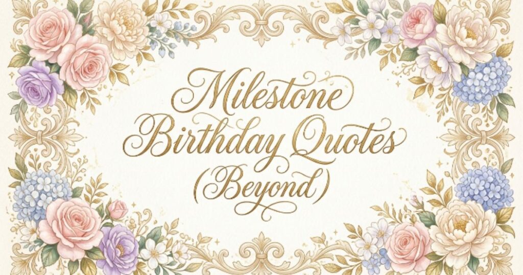 Milestone Birthday Quotes (18th, 21st, 30th, 40th & Beyond)