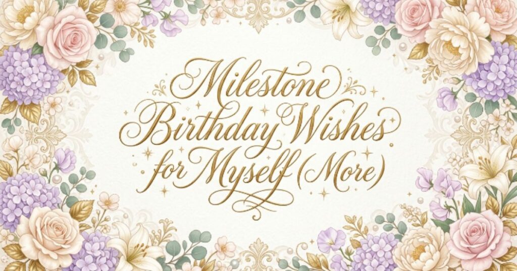 Milestone Birthday Wishes for Myself (18th, 21st, 30th, 40th & More)