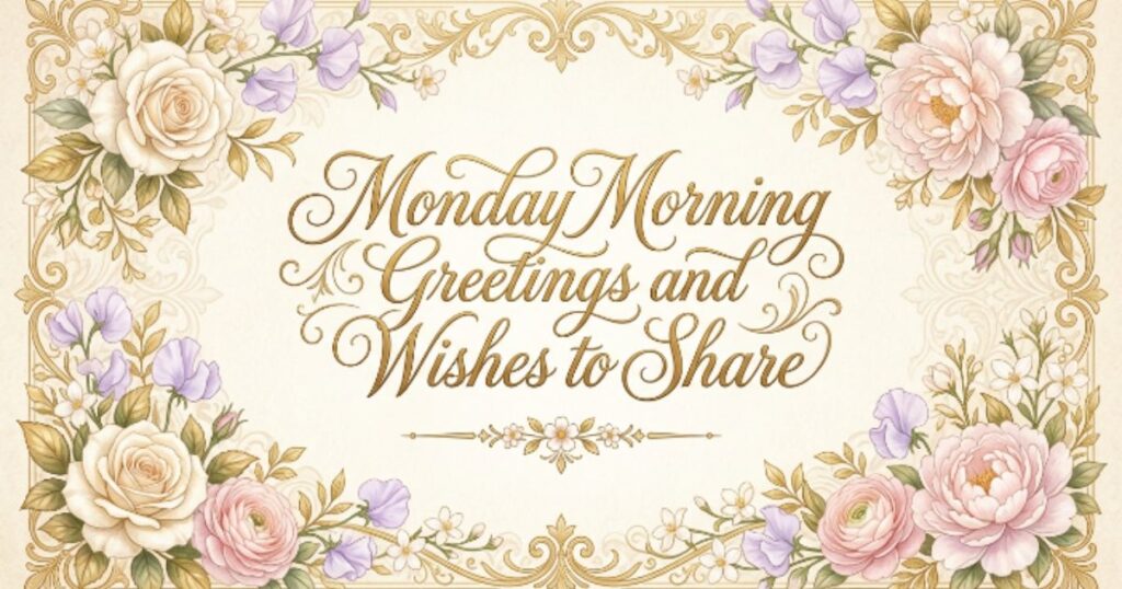 Monday Morning Greetings and Wishes to Share