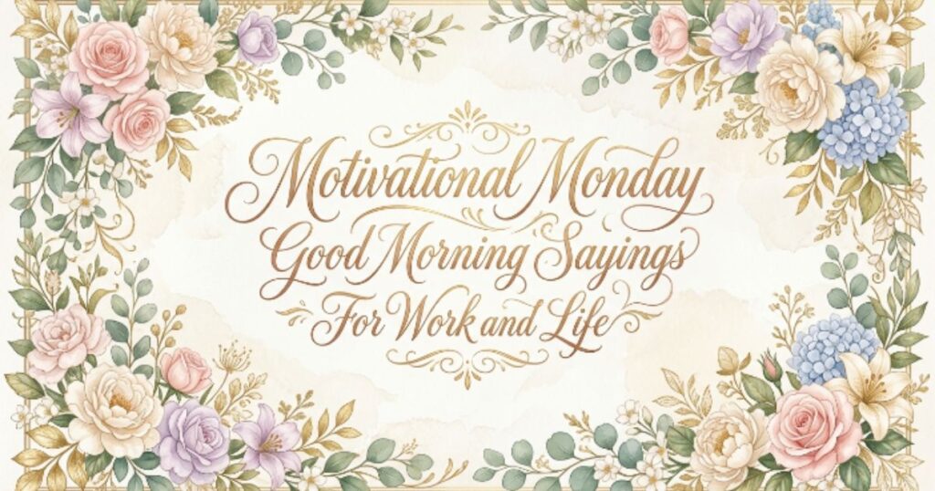 Motivational Monday Good Morning Sayings for Work and Life