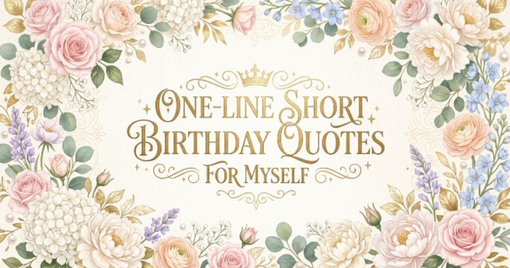 One-Line Short Birthday Quotes for Myself