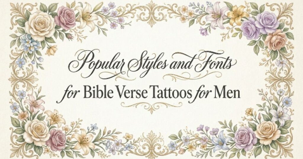 Popular Styles and Fonts for Bible Verse Tattoos for Men