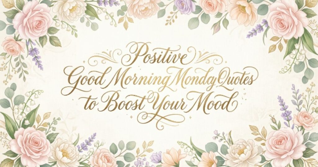 Positive Good Morning Monday Quotes to Boost Your Mood